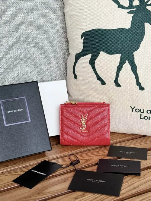 YSL Original Women's Wallet Authentic Leather Luxury