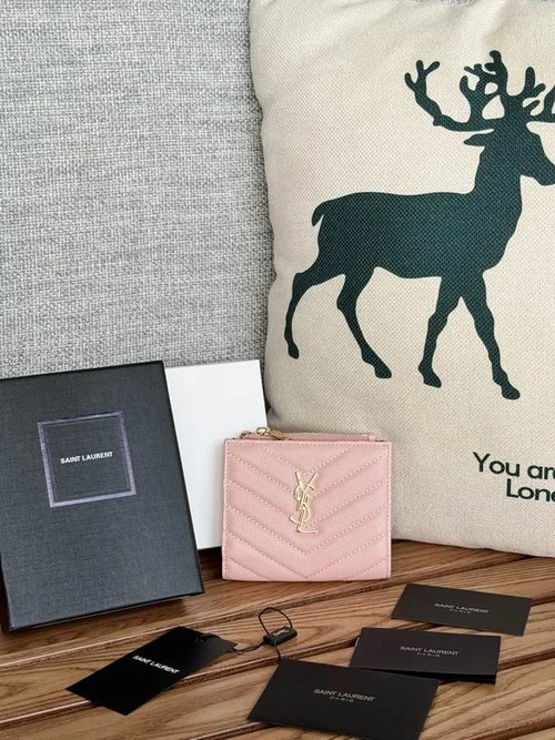 YSL Original Women's Wallet Authentic Leather Luxury