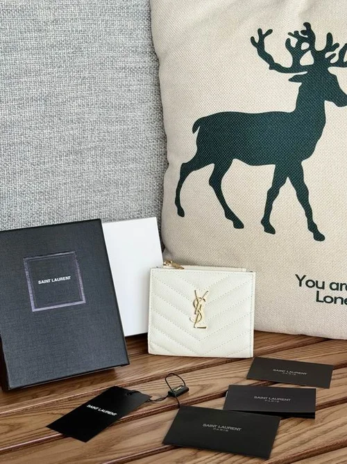 YSL Original Women's Wallet Authentic Leather Luxury