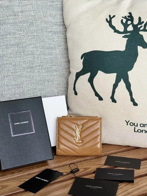 YSL Original Women's Wallet Authentic Leather Luxury