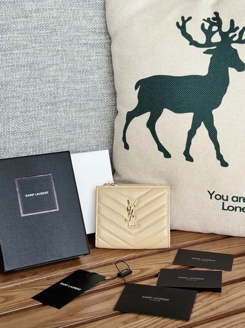 YSL Original Women's Wallet Authentic Leather Luxury