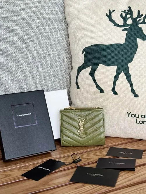 YSL Original Women's Wallet Authentic Leather Luxury