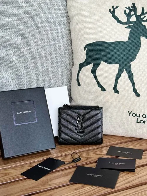 YSL Original Women's Wallet Authentic Leather Luxury