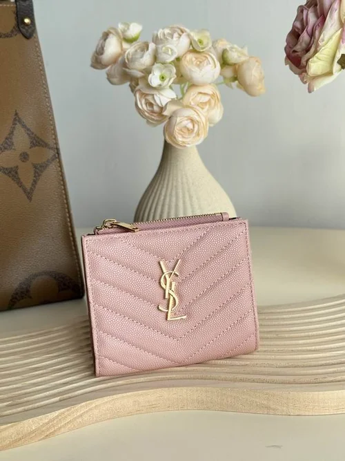 YSL Original Women's Wallet Authentic Leather Luxury