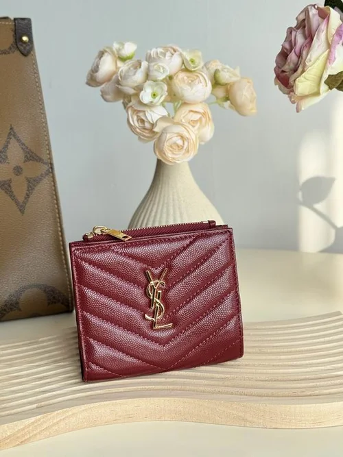 YSL Original Women's Wallet Authentic Leather Luxury