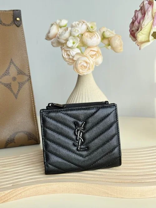 YSL Original Women's Wallet Authentic Leather Luxury