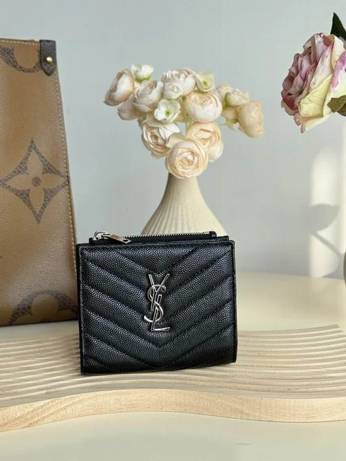 YSL Original Women's Wallet Authentic Leather Luxury