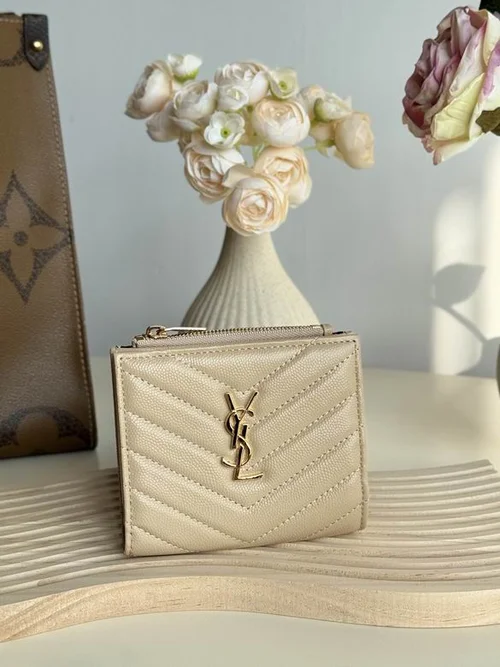 YSL Original Women's Wallet Authentic Leather Luxury