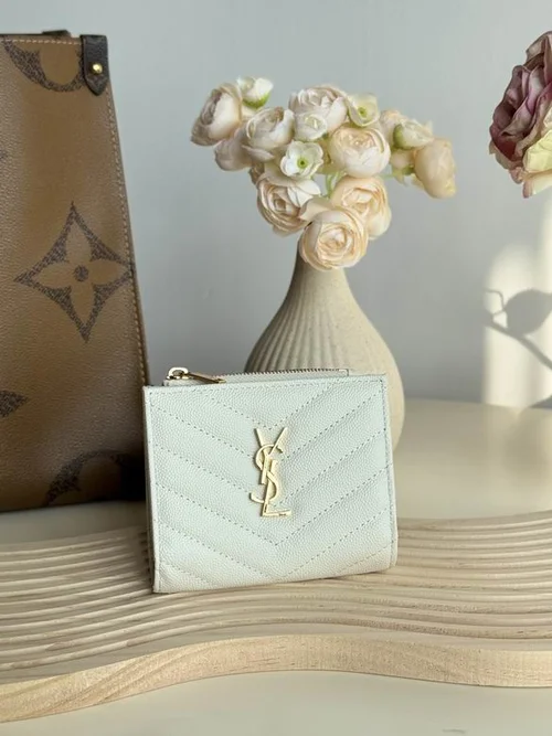YSL Original Women's Wallet Authentic Leather Luxury