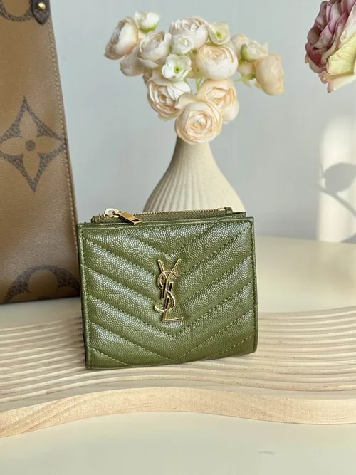 YSL Original Women's Wallet Authentic Leather Luxury