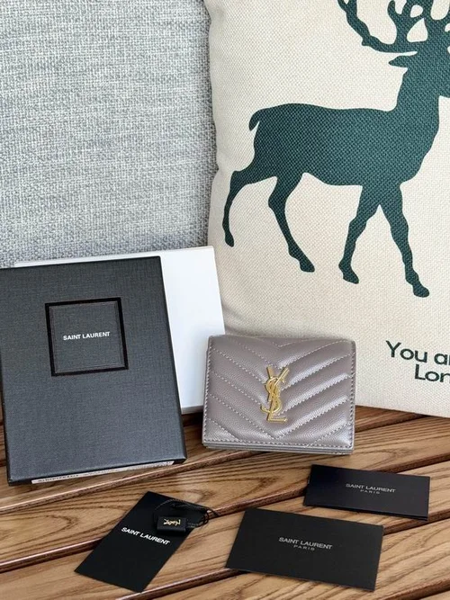 YSL Original Women's Wallet Authentic Leather Luxury