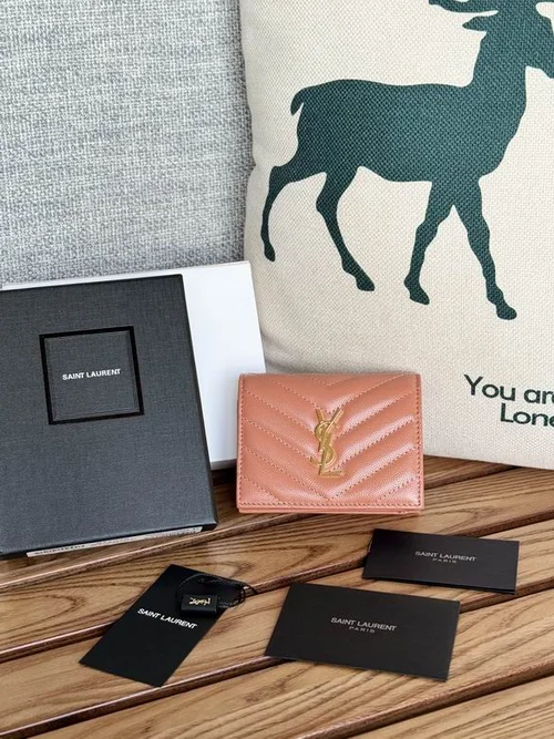 YSL Original Women's Wallet Authentic Leather Luxury