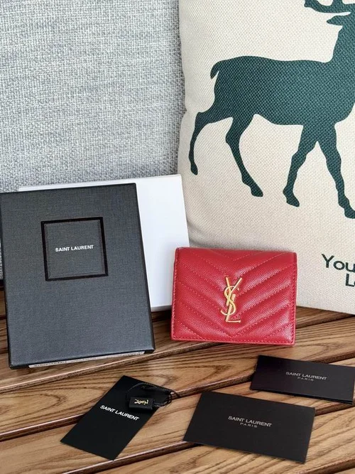 YSL Original Women's Wallet Authentic Leather Luxury