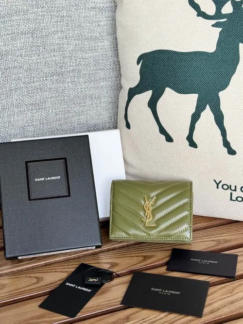 YSL Original Women's Wallet Authentic Leather Luxury