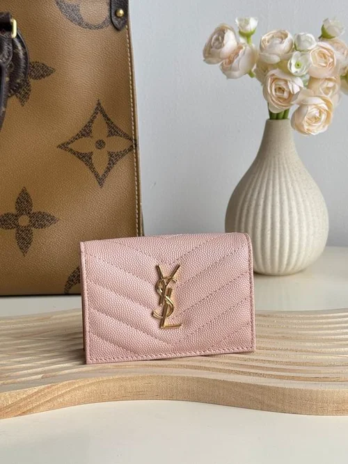 YSL Original Women's Wallet Authentic Leather Luxury