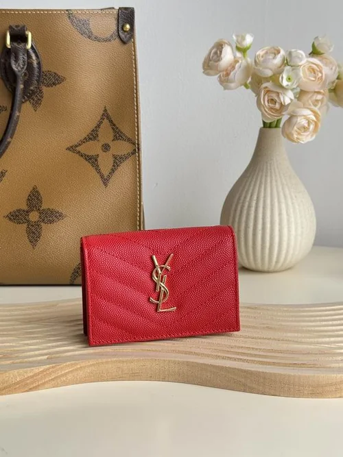 YSL Original Women's Wallet Authentic Leather Luxury