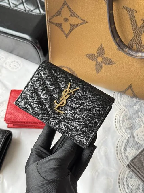 YSL Original Women's Wallet Authentic Leather Luxury