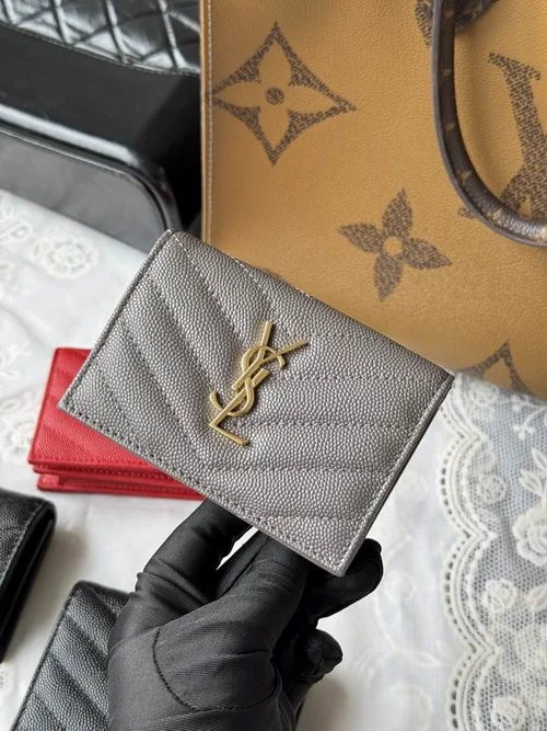 YSL Original Women's Wallet Authentic Leather Luxury