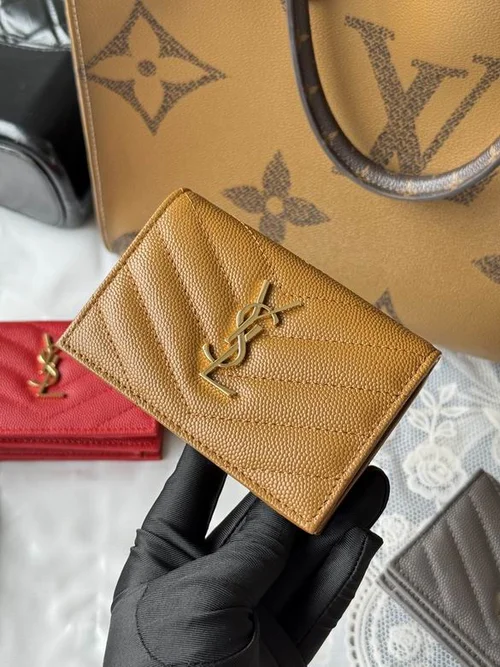 YSL Original Women's Wallet Authentic Leather Luxury