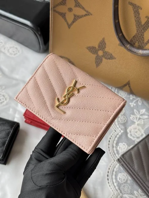 YSL Original Women's Wallet Authentic Leather Luxury