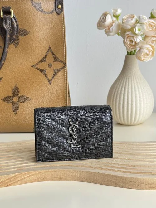 YSL Original Women's Wallet Authentic Leather Luxury