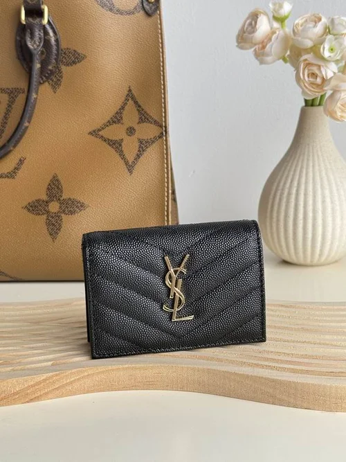 YSL Original Women's Wallet Authentic Leather Luxury