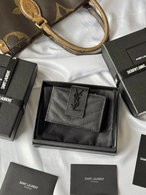 YSL Original Women's Wallet Authentic Leather Luxury