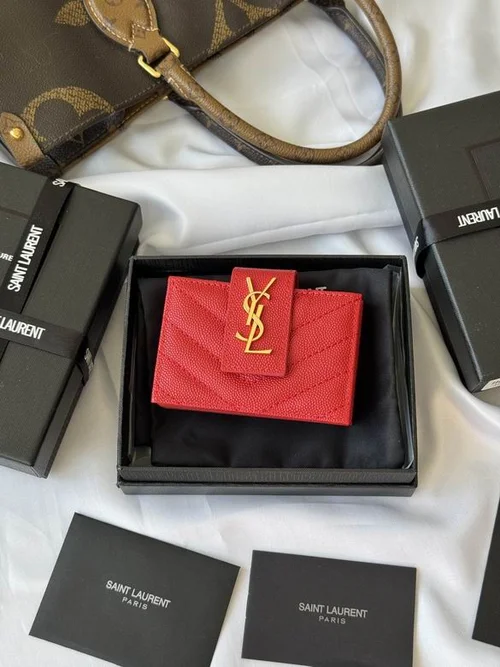 YSL Original Women's Wallet Authentic Leather Luxury