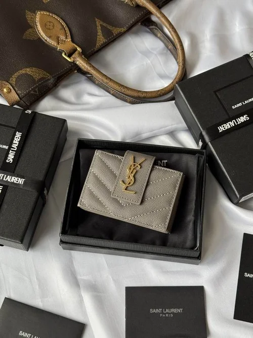 YSL Original Women's Wallet Authentic Leather Luxury