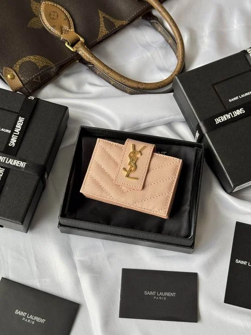 YSL Original Women's Wallet Authentic Leather Luxury