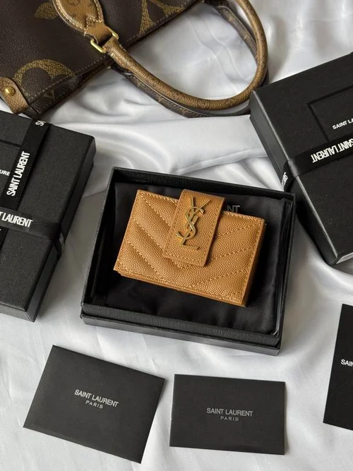 YSL Original Women's Wallet Authentic Leather Luxury