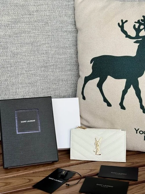 YSL Original Women's Wallet Authentic Leather Luxury