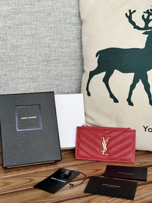 YSL Original Women's Wallet Authentic Leather Luxury