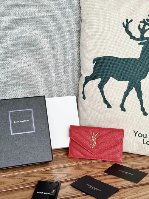 YSL Original Women's Wallet Authentic Leather Luxury