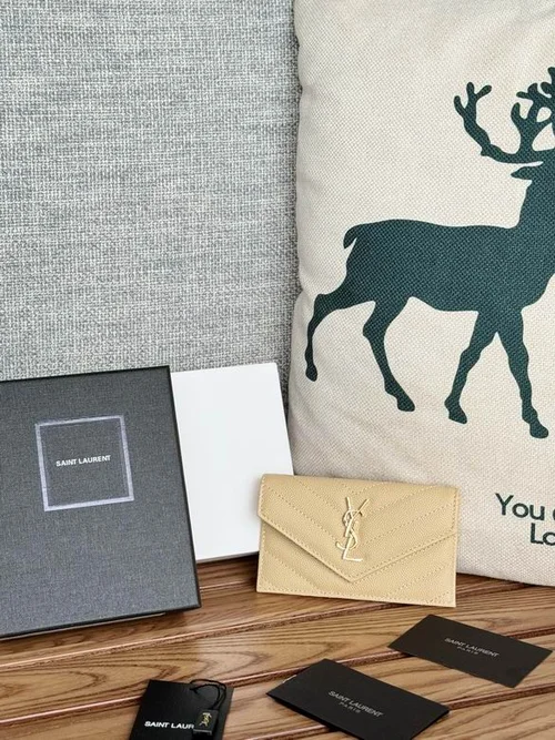 YSL Original Women's Wallet Authentic Leather Luxury