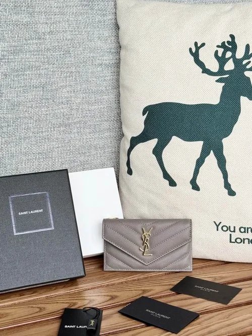 YSL Original Women's Wallet Authentic Leather Luxury