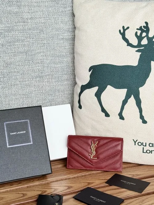 YSL Original Women's Wallet Authentic Leather Luxury