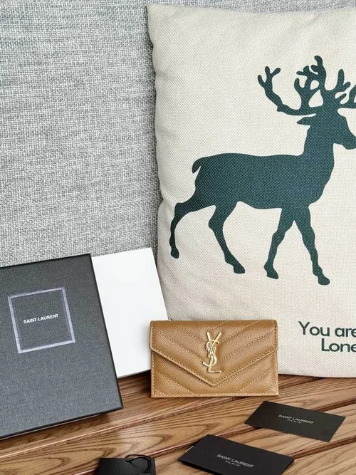 YSL Original Women's Wallet Authentic Leather Luxury