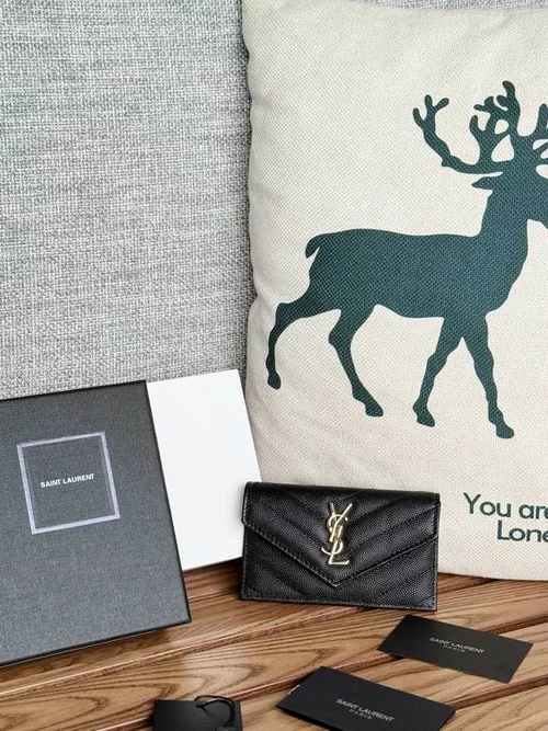 YSL Original Women's Wallet Authentic Leather Luxury