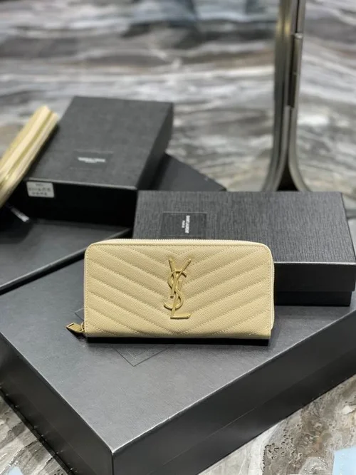 YSL Original Women's Wallet Authentic Leather Luxury