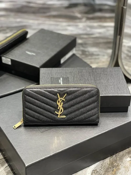 YSL Original Women's Wallet Authentic Leather Luxury