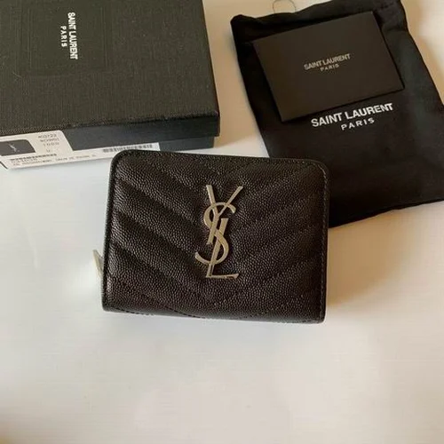 YSL Original Women's Wallet Authentic Leather Luxury