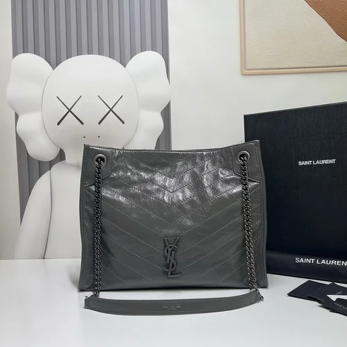 11 YSL Niki Medium Chain Bag Women Luxury Crinkled Leather