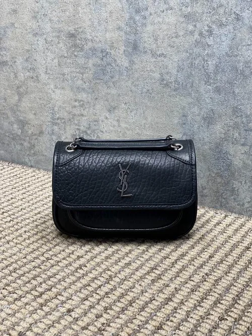 YSL Original Niki Chain Bag Authentic Crinkled Leather