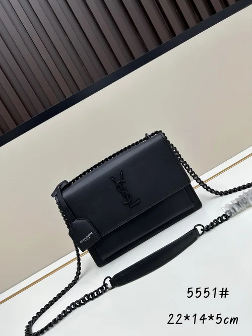 11 YSL Medium Sunset Chain Bag Women Luxury Leather