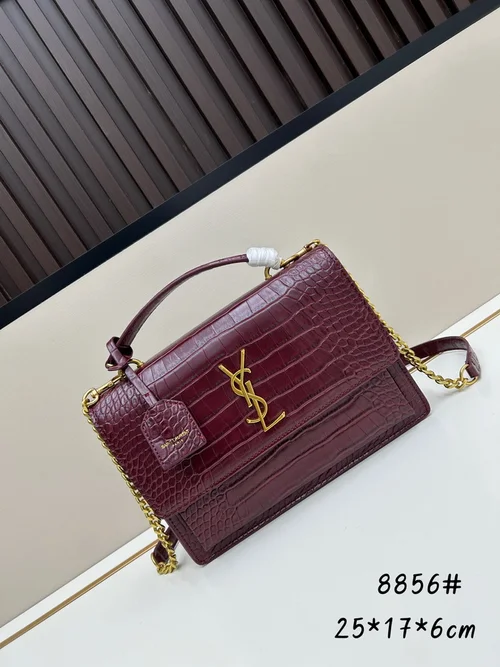 11 YSL Sunset Medium Chain Bag Women Luxury Leather