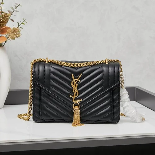 11 YSL Envelope Chain Wallet Women Luxury Leather