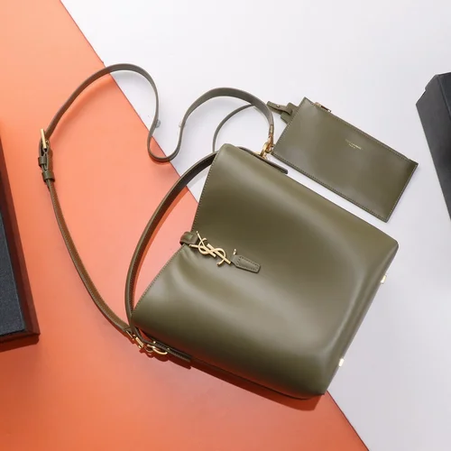 11 YSL Bucket Bag Small Women Luxury Leather Drawstring