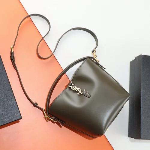 11 YSL Bucket Bag Small Women Luxury Leather Drawstring