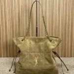 YSL Original Large Pochon Drawstring Bag Authentic Leather